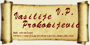 Vasilije Prokopijević vizit kartica